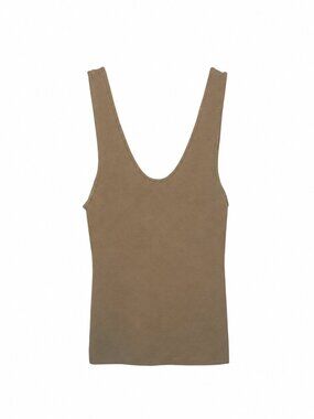 NWT H&M Edition Fine-Knit Tank Top | Size S | Beige/Camel